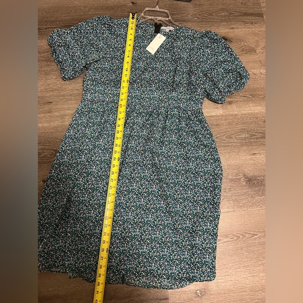 NWT Love Olive Co. Floral Mini Dress Bishop Sleeve Peasant Cottage Babydoll - Picture 13 of 13